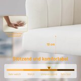  Uredska stolica u baršunastom izgledu punjenje pjenom podesiva visina kotačići čelična baza krem ​​bijela | shoptok.hr