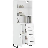  Visoka komoda bijela 69,5x34x180 cm konstruirano drvo Slike