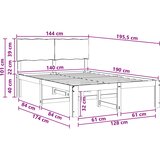  Krevetni okvir s uzglavljem ROSTOCK Bijela 140 x 190 cm | shoptok.hr