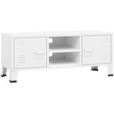 The Living Store Industrijski TV ormarić bijeli 105 x 35 x 42 cm metalni | shoptok.hr