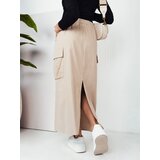 DStreet Maxi skirt MERSALS light beige | shoptok.hr