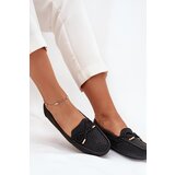 Boto Women's Moccasins With Perforated Pattern And Lacing Black Mirisa | shoptok.hr