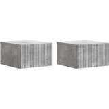  Stenski nočni omarici 2 pcs Betonsko siva 33 x 34,5 x 20 cm, (5000209517) | Shoptok.si