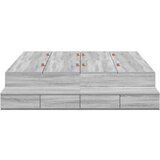  Postelja z dodatnim prostorom za shranjevanje Siva sonoma, (22083855) | Shoptok.si