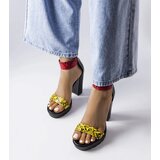 Gemre Yellow sandals with snake print Knoxville | ePonuda.com