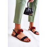 Boto Fashionable Sandals With Beads Black Hally | ePonuda.com