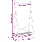  Stalak za odjeću s policom 102 x 50 x 190 cm od bambusa | shoptok.hr