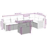  7-dijelni set vrtnih sofa od poliratana s jastucima bež | shoptok.hr