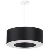 Nice Lamps Črna viseča svetilka s tekstilnim senčnikom ø 50 cm Galata – Cene