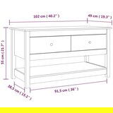  Klubska mizica medeno rjava 102x49x55 cm trdna borovina, (20714341) | Shoptok.si