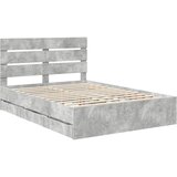  Krevetna konstrukcija s ladicama Betonski sivi 140 x 190 cm Siva 196 x 143 x 100 cm | shoptok.hr