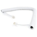 Telefonski spiralni kabl za slusalicu 2m sa konektorima RJ-10, TC4P4CS-2M-W, white, GEMBIRD | Eponuda.ba