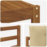  Set vanjskih sofa 6 kom. Prirodna i bež Smeđa 325 x 166,5 x 73 cm | shoptok.hr