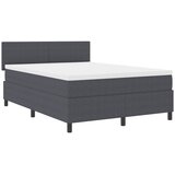  LED Box Spring Krevet Tamno siva i bijela 140 x 190 cm | shoptok.hr