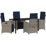 vidaXL set vrtnih stolica od 5 dijelova siva poli ratan | shoptok.hr