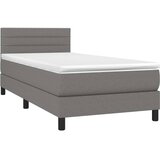  box spring s madracem LED tamnosivi 80 x 200 cm tkanina | shoptok.hr