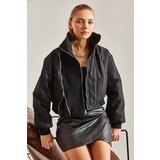 Bianco Lucci Women's Zippered Bomber Coat Cene