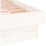  Posteljni okvir LED bel 90x190 cm trden les, (20903782) | Shoptok.si