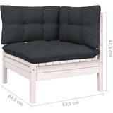  Vrtna sedežna garnitura 8-delna z blazinami trdna borovina, (20973401) | Shoptok.si