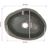  Umivaonik od riječnog kamena ovalni (29 - 38) x (24 - 31) cm | shoptok.hr