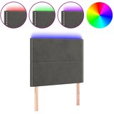  LED uzglavlje tamnosivo 80x5x118/128 cm baršunasto | shoptok.hr