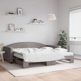  Izvlečna dnevna postelja z vzmetnicami taupe 100x200 cm blago, (20929888) Cene