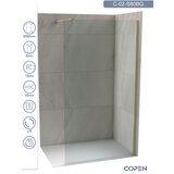 Copen Tuš paravan - stena C-02-S80BG Monte profil brušeno zlato 80x200cm providno staklo | ePonuda.com
