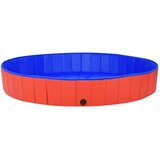 vidaXL Sklopivi bazen za pse crveni 200 x 30 cm PVC | shoptok.hr