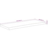 Stolna ploča 110x40x2,5 cm pravokutna bagremovo drvo živi rub | shoptok.hr