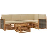  Sekcijska garnitura s jastukom 5 pcs Prirodna | shoptok.hr