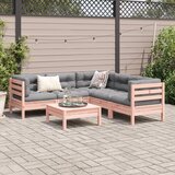  6-dijelni set vrtnih sofa od duglazije i jelovine s jastucima | Eponuda.ba