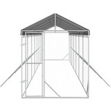  kavez za pse s krovom srebrni 2x14x2,5m pocinčani čelik | Eponuda.ba