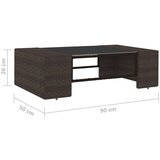 Poli Vrtna garnitura 2-delna poli ratan rjava | Shoptok.si