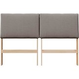  Tapecirani uzglavlje Sivo-smeđa 160 cm Čvrsto borovo drvo | shoptok.hr