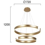  LED Visilica na sajli MARLEN LED/84W/230V zlatna Slike
