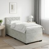  Boxspring krevet s madracem Svjetlosiva 100 x 200 cm Baršun | shoptok.hr