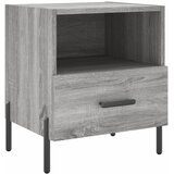  Noćni ormarići 2 kom boja hrasta 40x35x47,5cm konstruirano drvo Siva | shoptok.hr