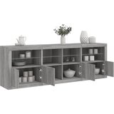 The Living Store Komoda z LED lučkami siva sonoma 202x37x67 cm - Komoda, (21661370) | Shoptok.si