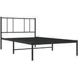  Metalni okvir za krevet s uzglavljem crni 90x200 cm | Eponuda.ba