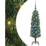 vidaXL Umjetno božićno drvce Zelena 120 cm PVC i čelik i plastika | shoptok.hr