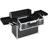 The Living Store Kovček za ličila 38x23x34 cm črn aluminij - Kovček Za Ličila, (21487783) | Shoptok.si