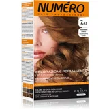 Brelil Numéro Permanent Coloring barva za lase odtenek 7.43 Golden Copper Blonde 125 ml