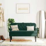  Klupa s naslonom tamnozelena 119,5 x 64,5 x 75 cm baršunasta | Eponuda.com