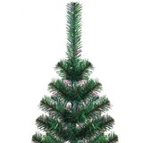 vidaXL Umjetno predsvijetljeno božićno drvce Zelena 120cm PVC i metal | shoptok.hr