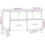 vidaXL TV ormarić bijeli 80 x 36 x 50 cm od konstruiranog drva | shoptok.hr