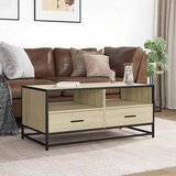  Stolić za kavu boja hrasta 100 x 50 x 45 cm od drva i metala | shoptok.hr