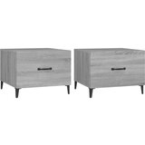  Stolići za kavu s metalnim nogama 2 kom boja hrasta 50x50x40 cm | shoptok.hr