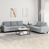 vidaXL 2-dijelni set sofa svjetlosivi od tkanine Siva | shoptok.hr