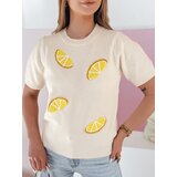 DStreet Sweter damskie oversize z cytrynami CYTRYNKA beżowy | shoptok.hr