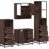 vidaXL 4-dijelni set kupaonskog namještaja boja smeđeg hrasta drveni | shoptok.hr